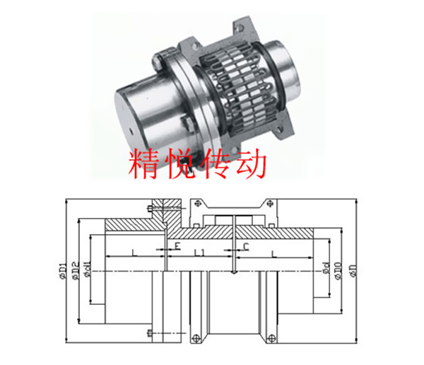 T35系列单法兰联结蛇形弹簧联轴器